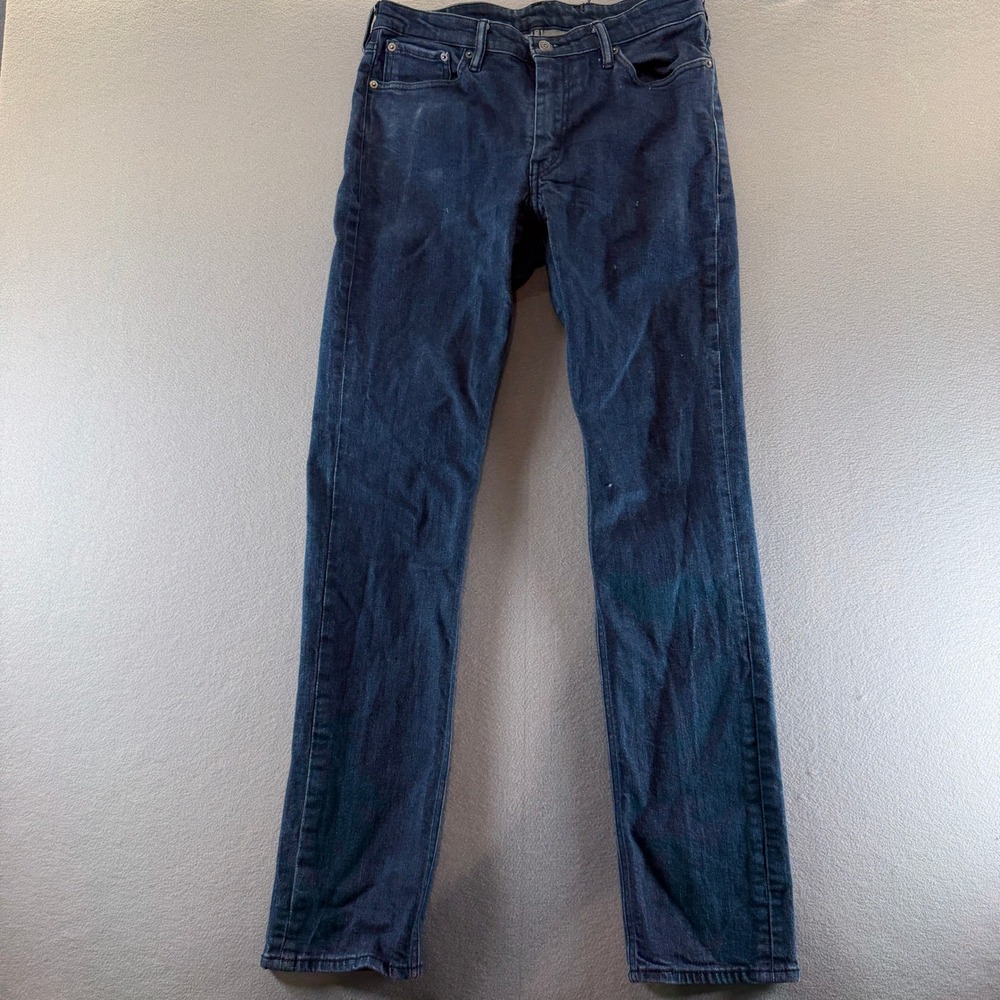 Levis 511 Slim Fit Jeans Mens 33x34 Dark Indigo Blue Denim Pants 04511-1907